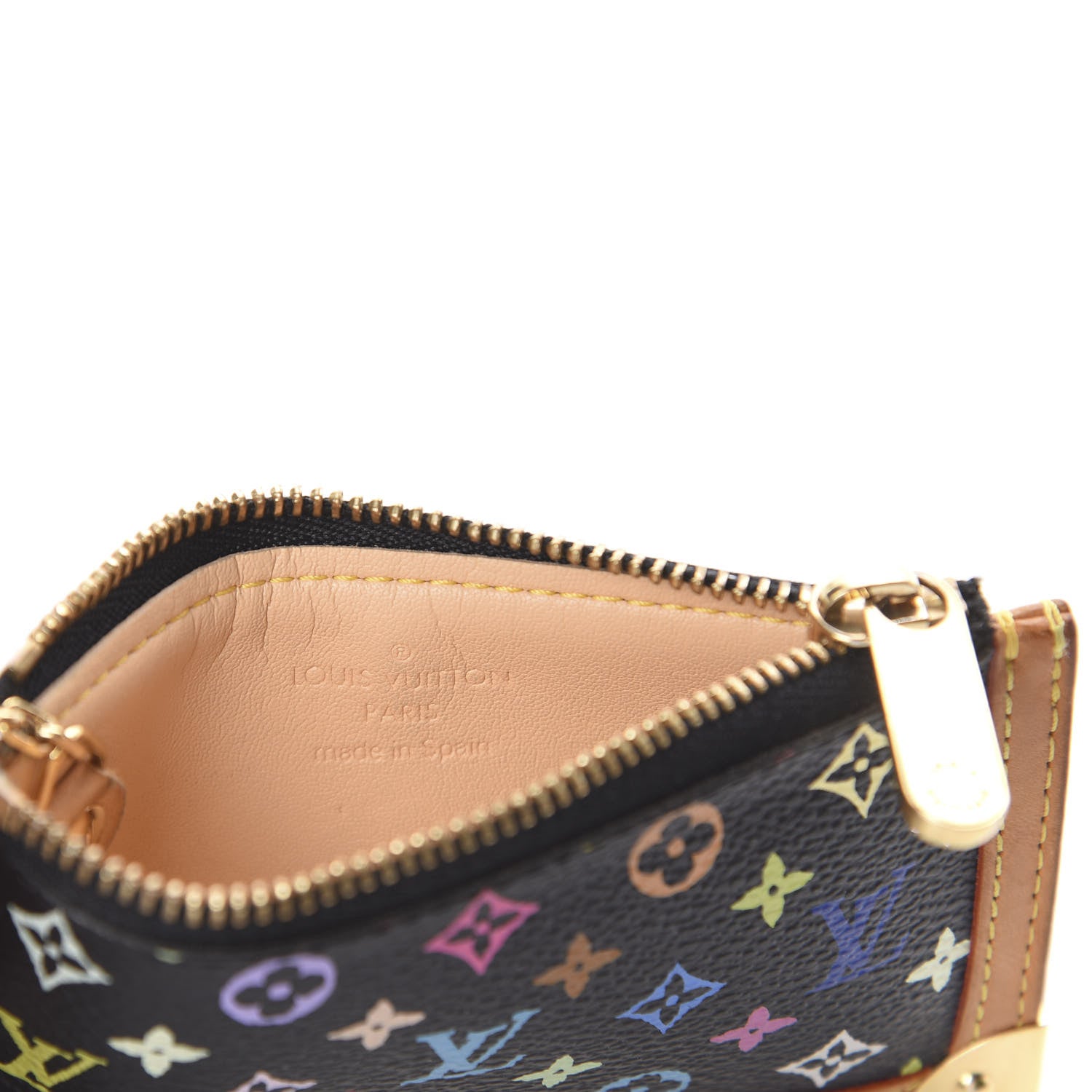 Louis Vuitton Monogram Multicolor Key Pouch Black 5 of 5