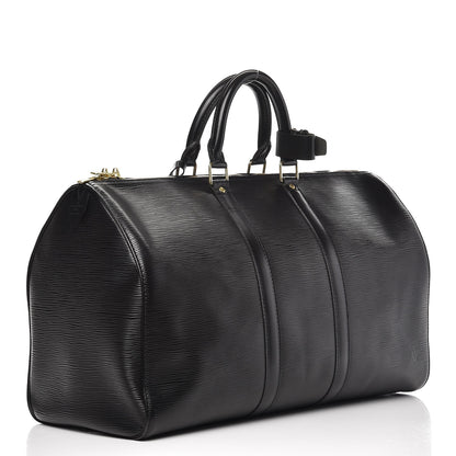 Louis Vuitton Epi Keepall 45 Black 3 of 14