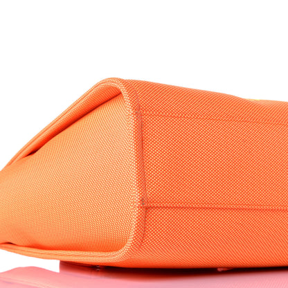 Chanel Mixed Fibers Calfskin Small Deauville Tote Orange Yellow 8 of 9