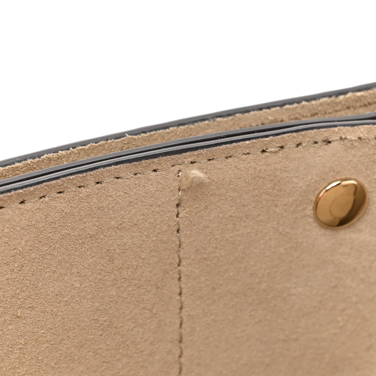 Suede Calfskin Small Faye Shoulder Bag Motty Grey