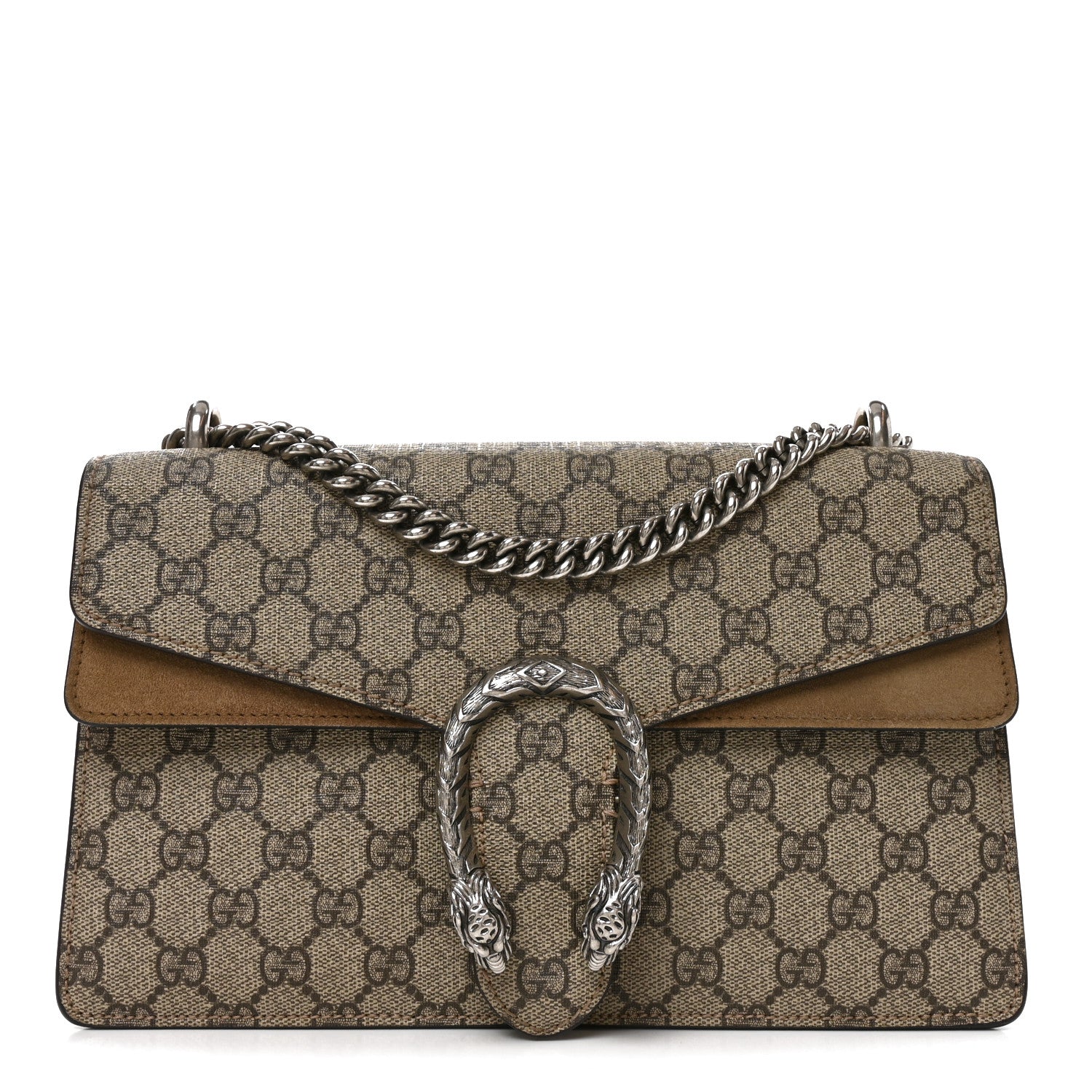 Gucci GG Supreme Monogram Small Dionysus Shoulder Bag Taupe 1 of 10