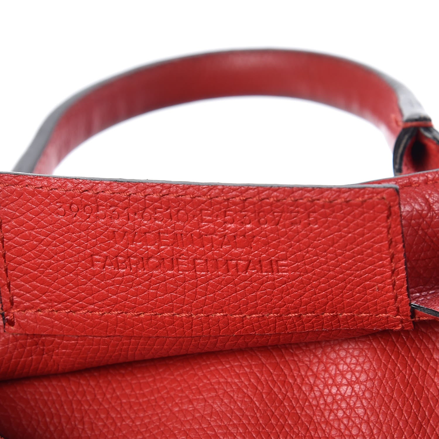 Balenciaga Grained Calfskin Plate Hardware Papier A6 Zip Around Tote Rouge Houx 8 of 16