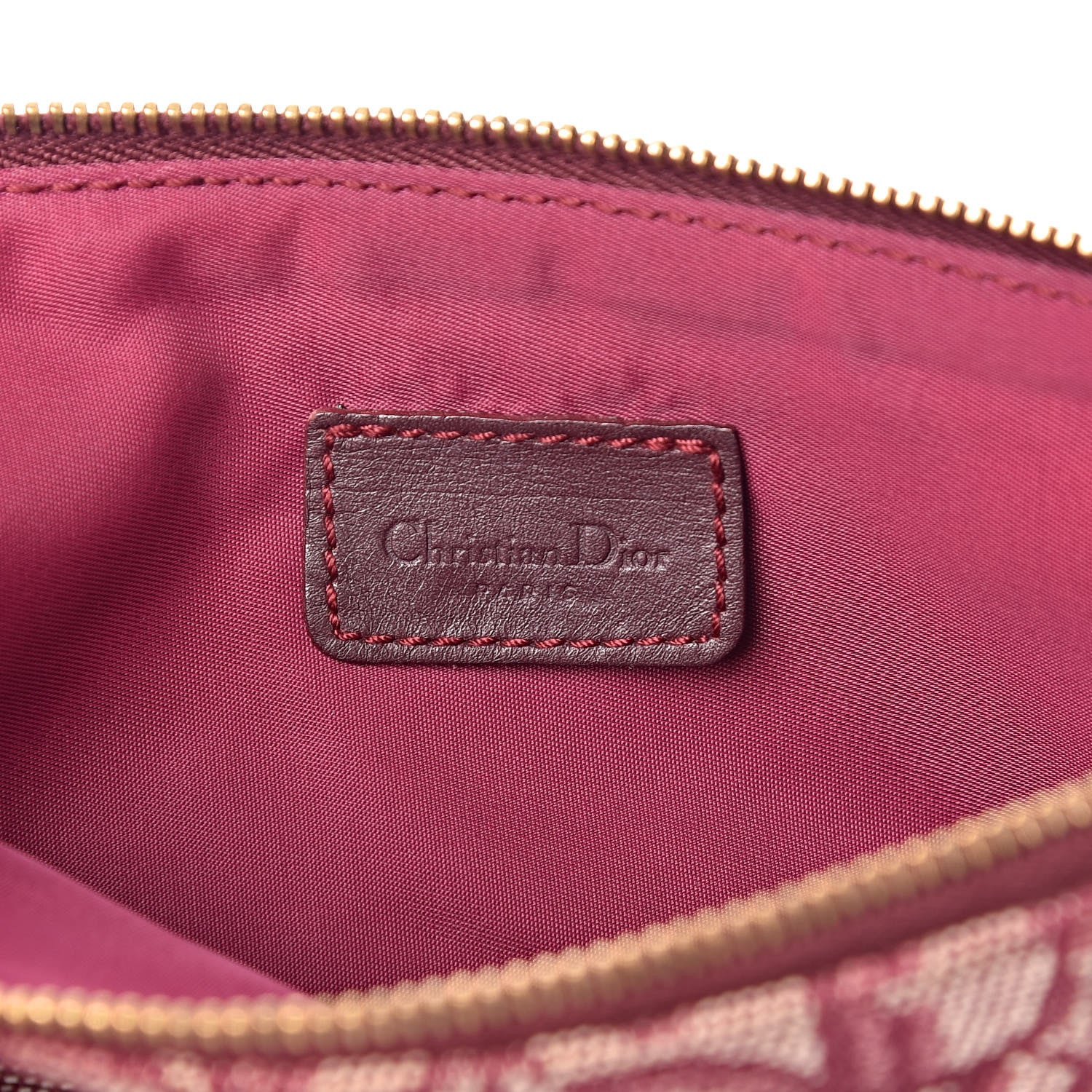 Christian Dior Monogram Mini Saddle Pochette Burgundy 6 of 12