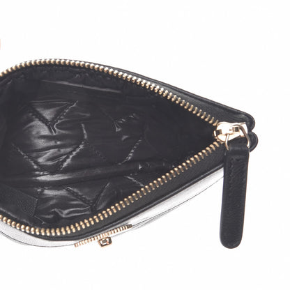 Chanel Sheepskin Chevron Quilted Small Vintage Mademoiselle Cosmetic Case Black 5 of 8