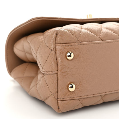 Chanel Caviar Quilted Mini Coco Handle Flap Beige 9 of 10
