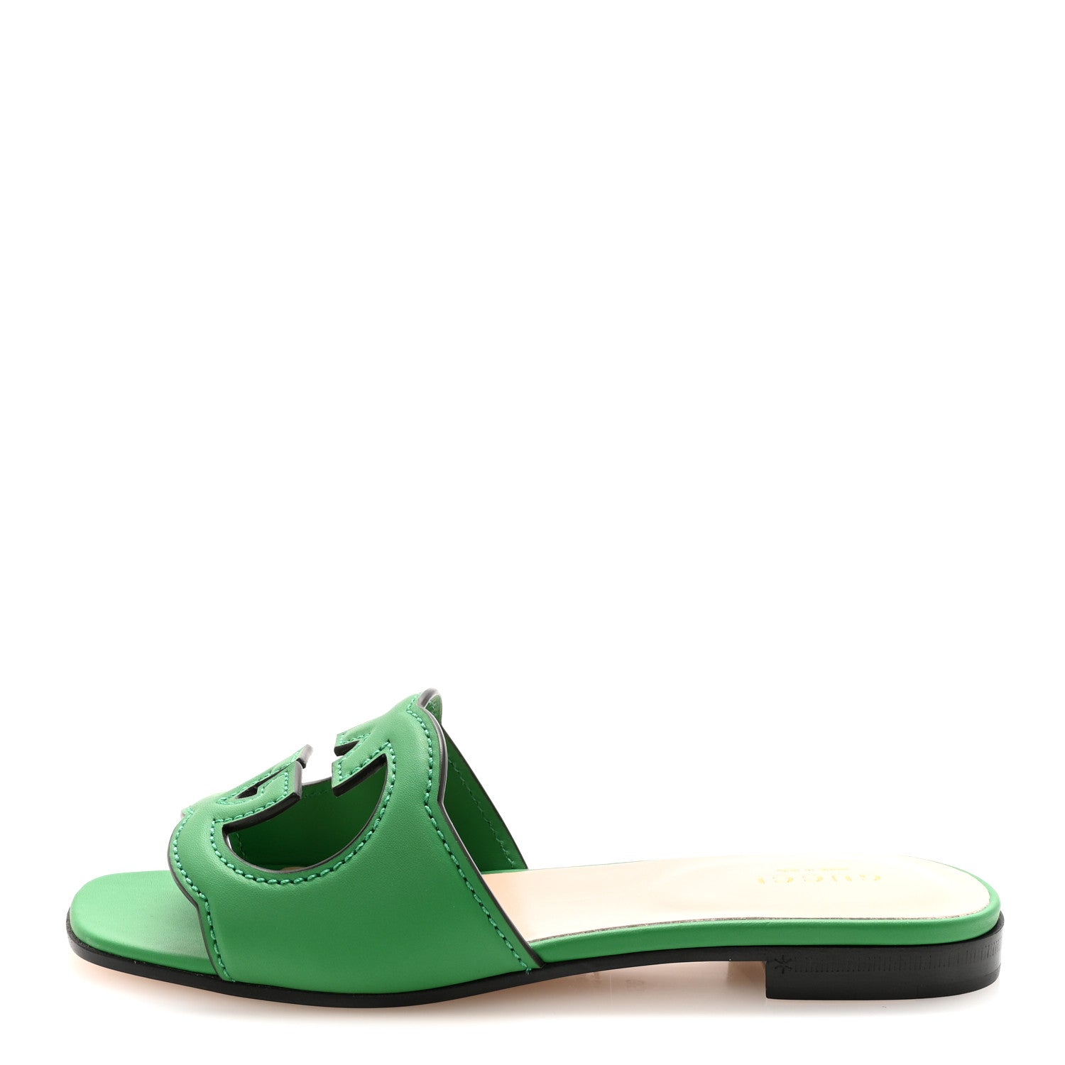 Gucci Cosmos Softy Calfskin Interlocking G Cut Out Slide Sandals