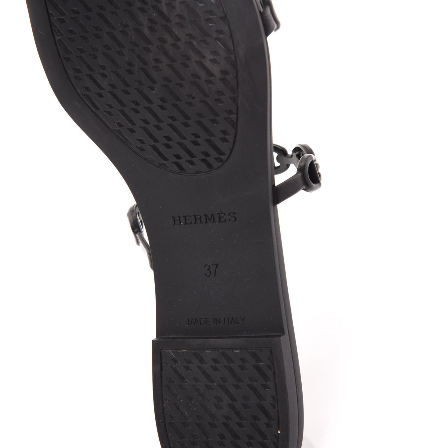 Rubber Chaine d'Ancre Rivage Sandals 37 Black