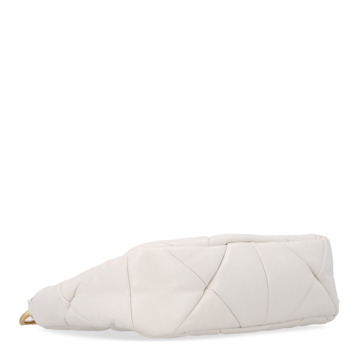 Nappa Triangle Quilted Patchwork System Bag Bianco
