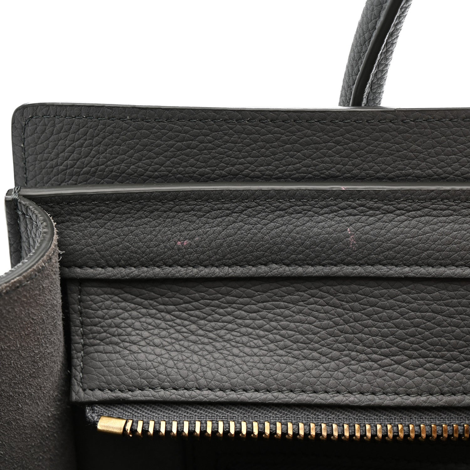 Celine Baby Drummed Calfskin Micro Luggage Kohl 13 of 16