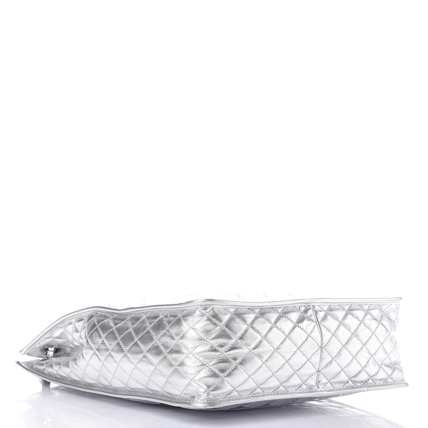 Vinyl Ice Cube Large Shopper Tote Silver