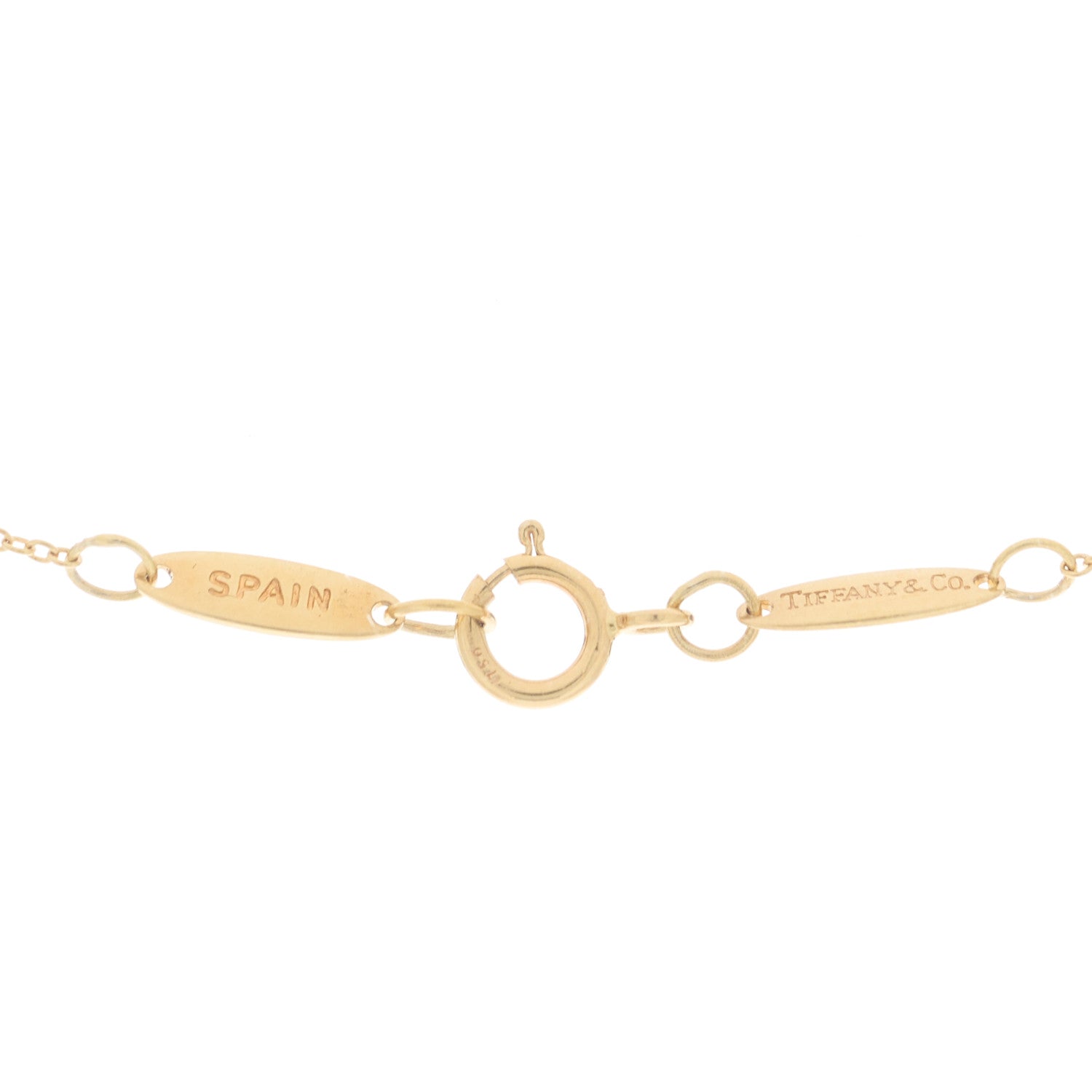 Tiffany 18K Yellow Gold Elsa Peretti Letter B Pendant Necklace 4 of 5