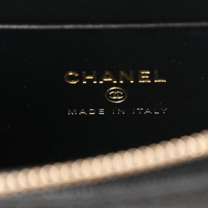 Chanel Caviar Quilted Top Handle Slim Vanity With Chain Black 5 of 10