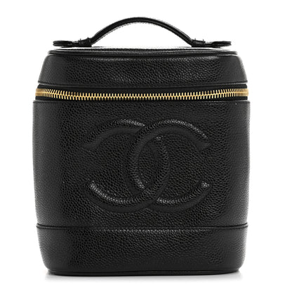 Chanel Caviar Vanity Cosmetic Case Black 1 of 10