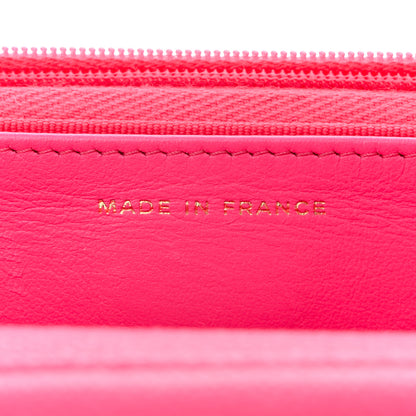 Chanel Caviar Quilted Wallet on Chain WOC Fuchsia 7 of 12