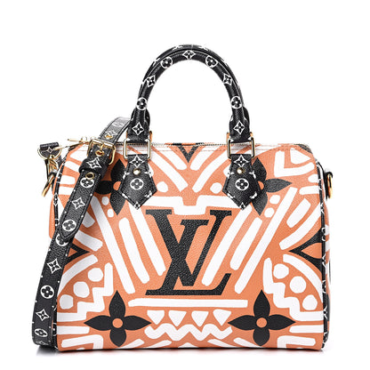 Louis Vuitton Monogram Giant Crafty Speedy Bandouliere 25 Creme Caramel 1 of 8