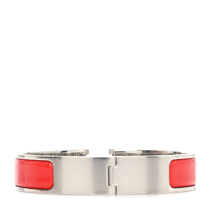 Hermes Enamel Narrow Clic Clac H Bracelet PM Rouge Vif 3 of 4
