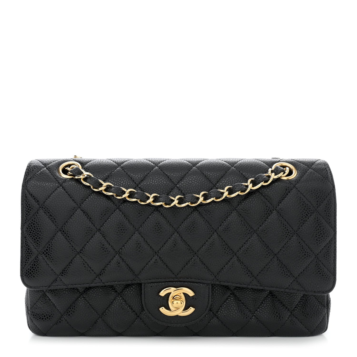 Chanel Caviar Quilted Medium Double Flap Black 1 of 13