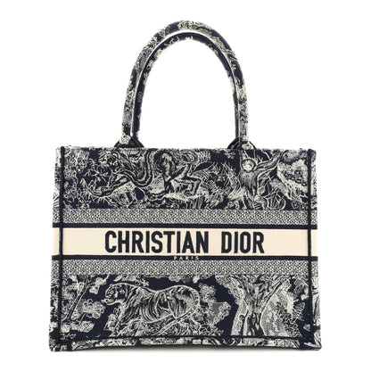 Christian Dior Canvas Embroidered Medium Dioriviera Toile De Jouy Book Tote Blue 2 of 19
