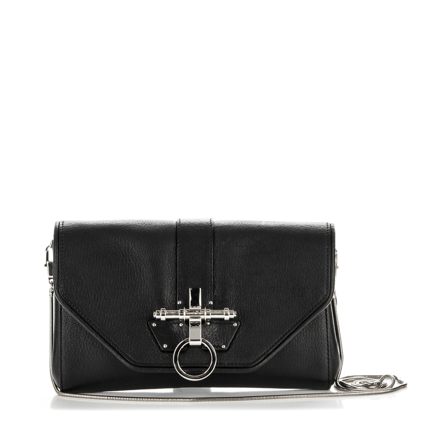 Sugar Goatskin Obsedia Chain Shoulder Bag Black