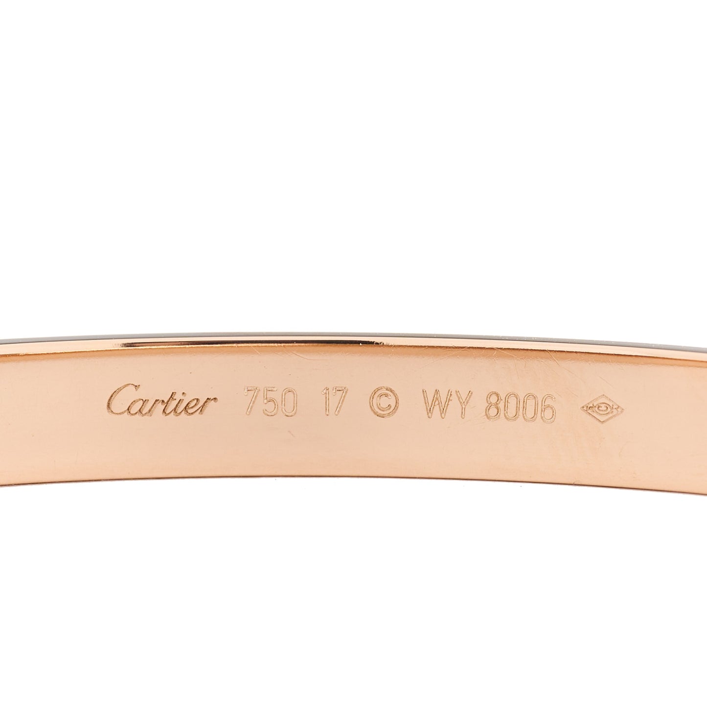 18K Pink Gold LOVE Bracelet 17