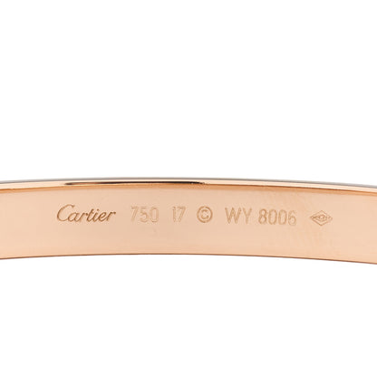 Cartier 18K Pink Gold LOVE Bracelet 17 3 of 4
