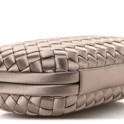 Bottega Veneta Satin Intreccio Impero Knot Clutch  Limestone 8 of 9