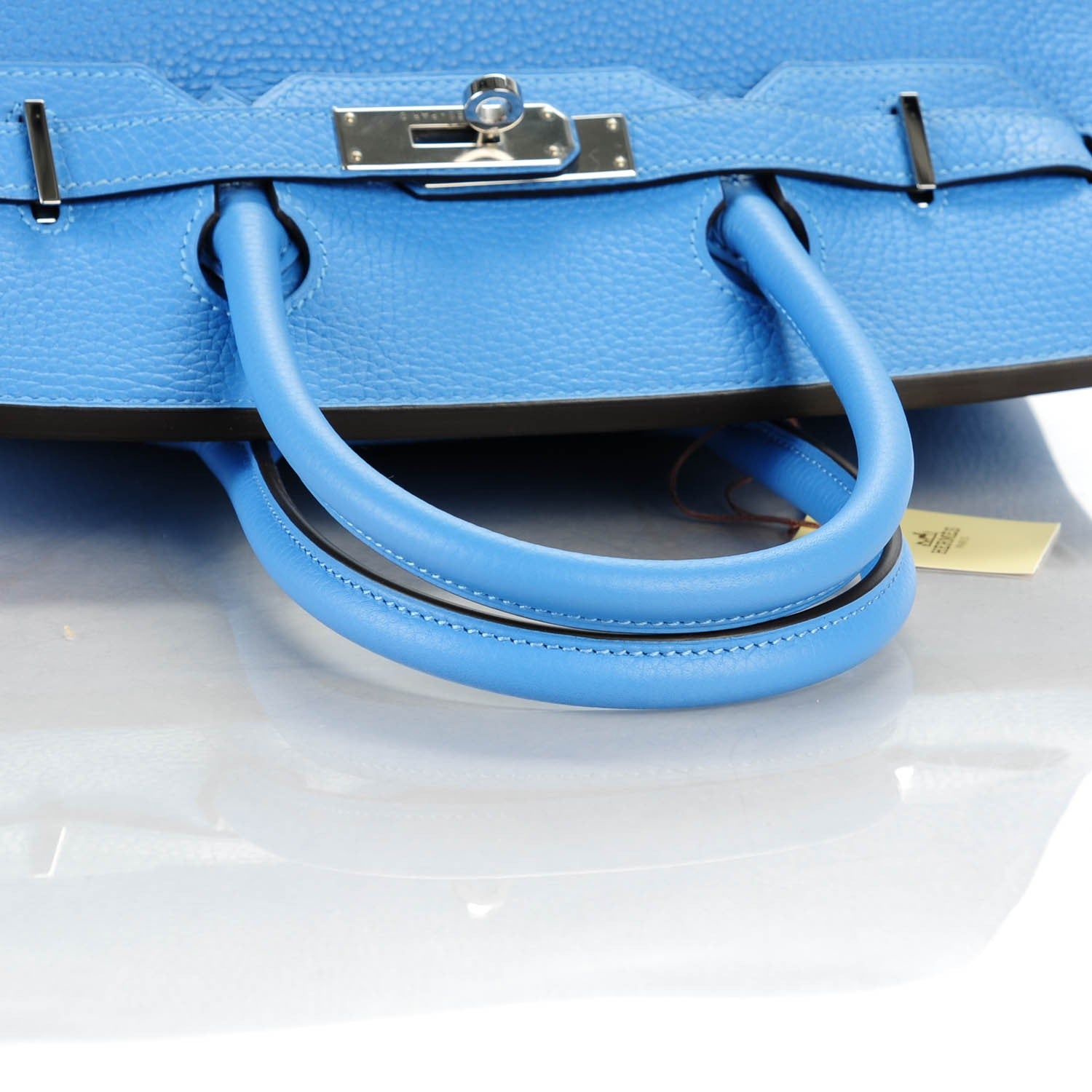 Hermes Taurillon Clemence Birkin 30 Bleu Paradis 16 of 23