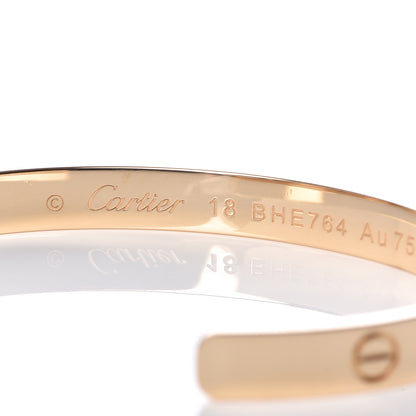 Cartier 18K Yellow Gold LOVE Cuff Bracelet 18 4 of 5