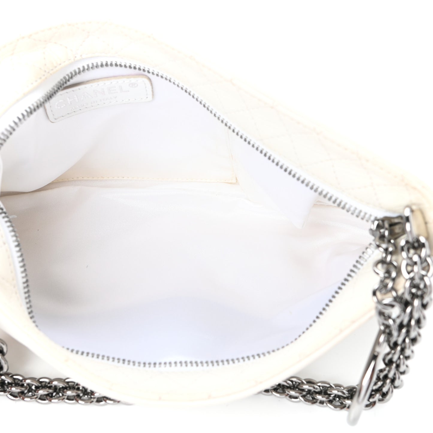 Lambskin Soft and Chain Pochette White
