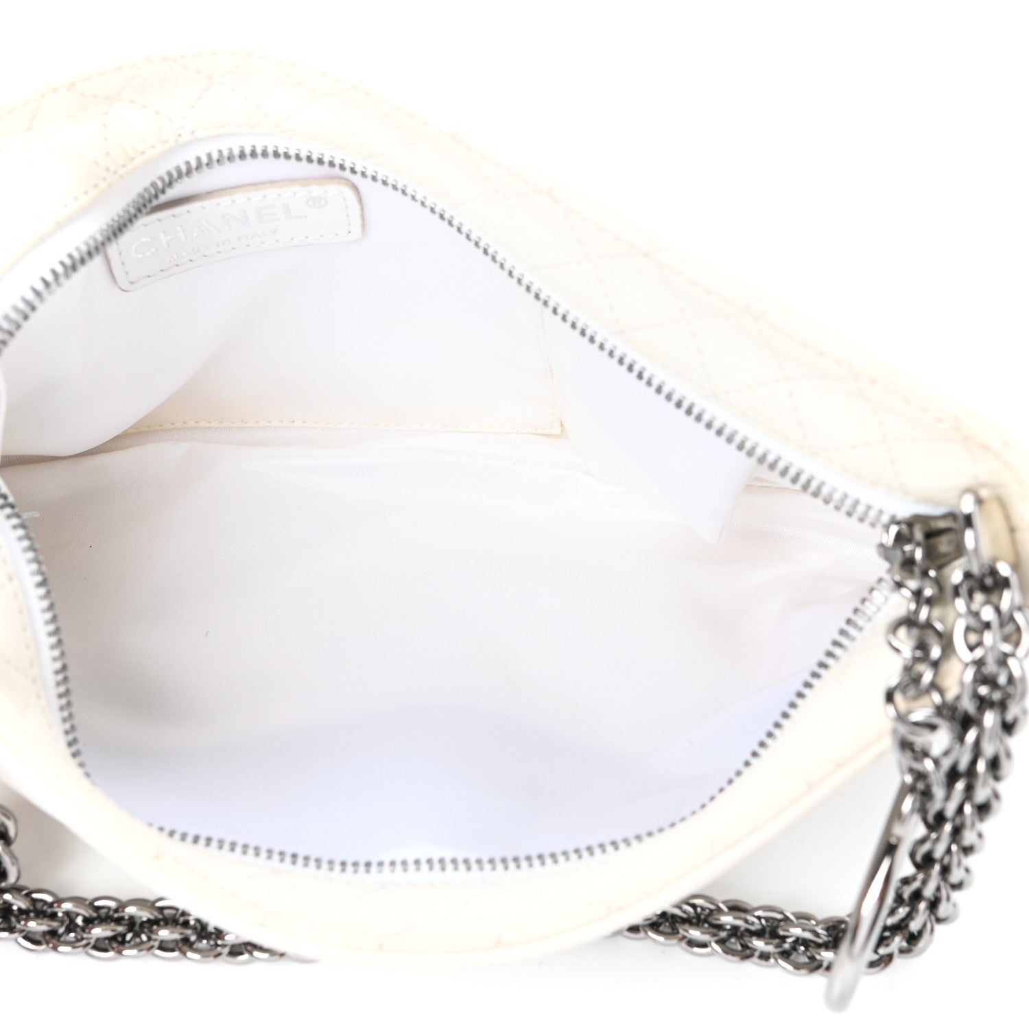 Chanel Lambskin Soft and Chain Pochette White 5 of 10
