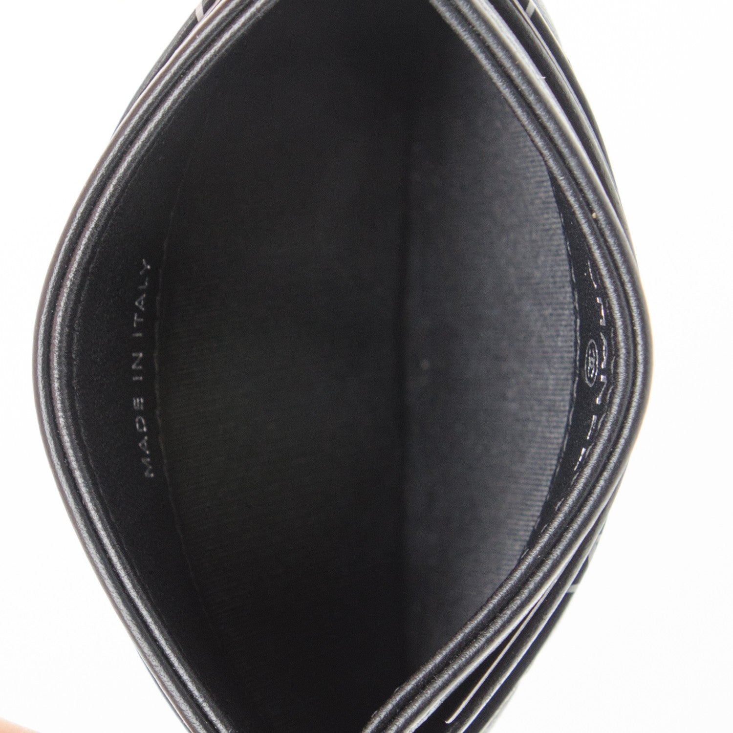 Chanel Lambskin Camellia Embossed Card Holder Black White 5 of 8