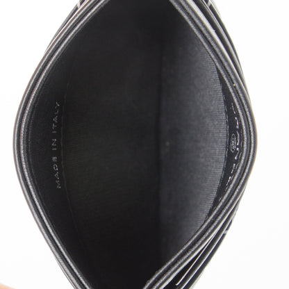 Chanel Lambskin Camellia Embossed Card Holder Black White 5 of 8