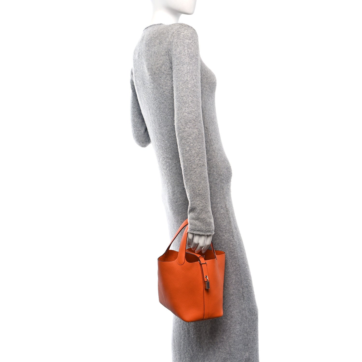 Hermes Taurillon Clemence Picotin Lock 18 PM Orange 2 of 12