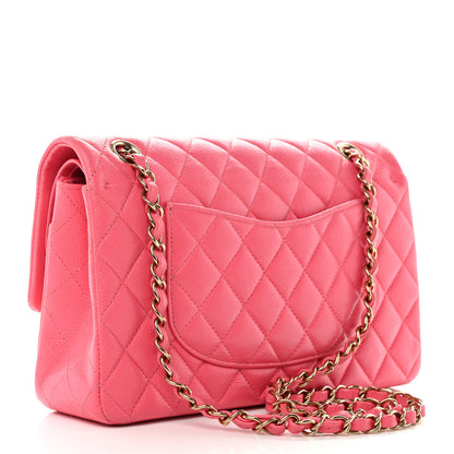 Chanel Shiny Caviar Quilted Medium Double Flap Pink 3 of 12