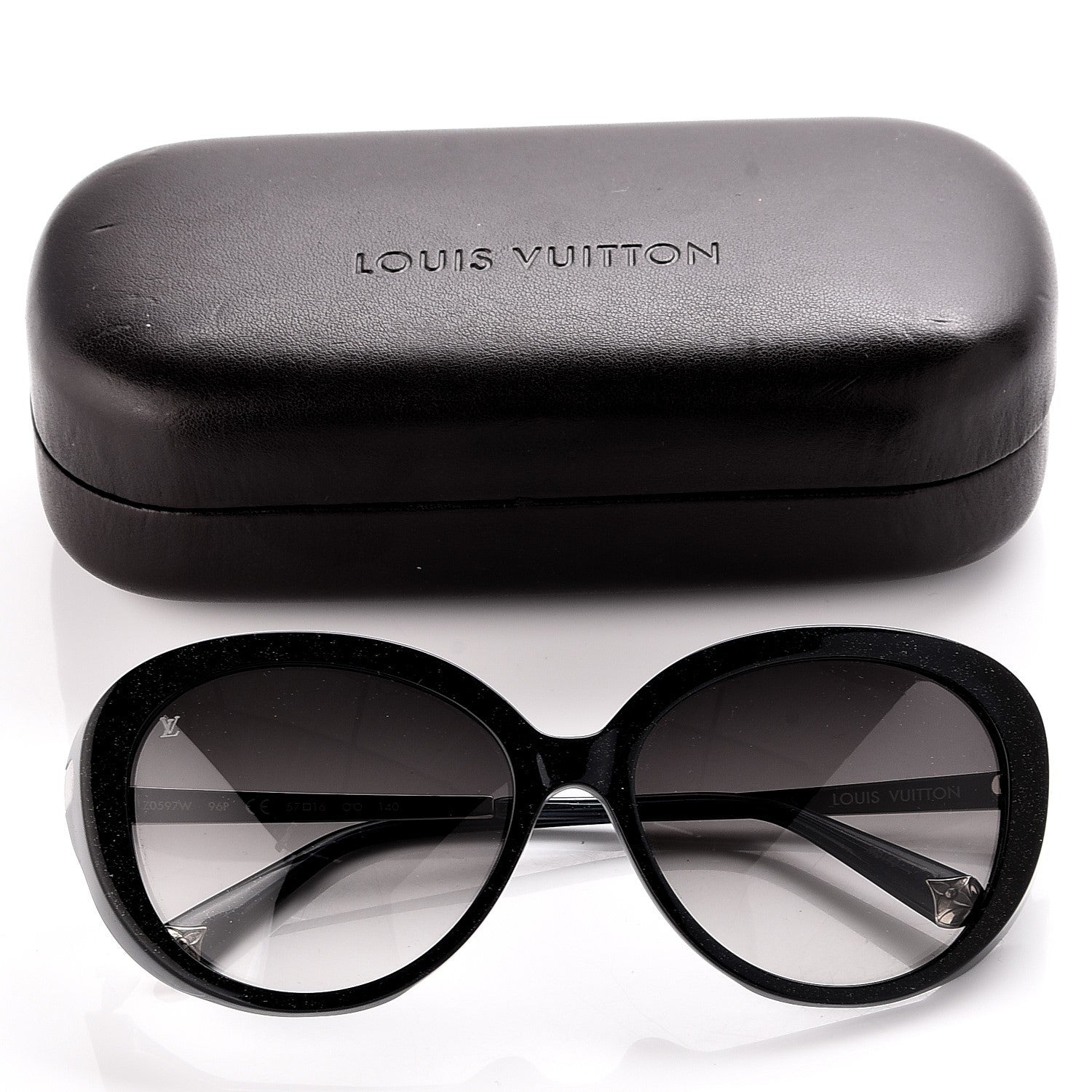 Louis Vuitton Acetate Bluebell Sunglasses Z0597W Black Glitter 9 of 9