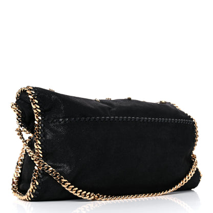Stella McCartney Embellished Shaggy Deer Small Falabella Fold Over Tote Black 4 of 12