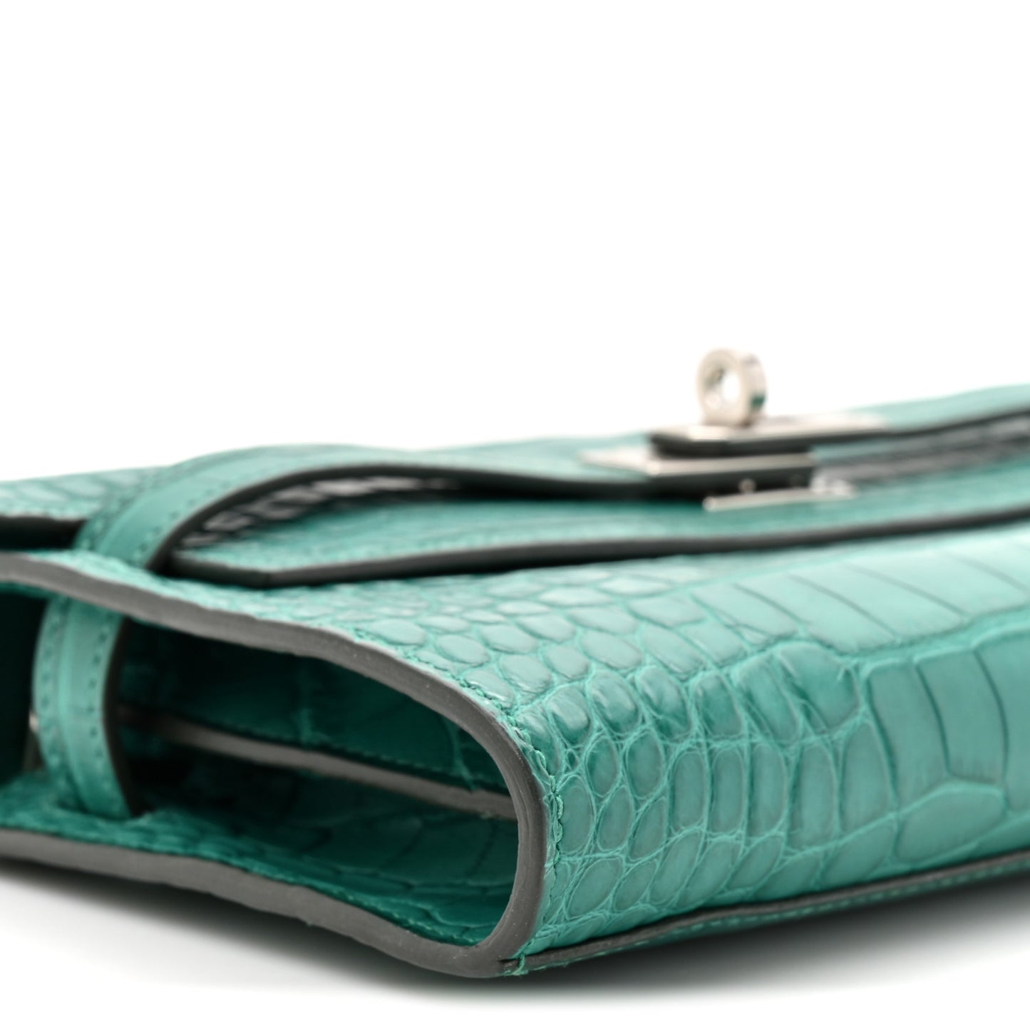 Matte Alligator Kelly To Go Wallet Malachite