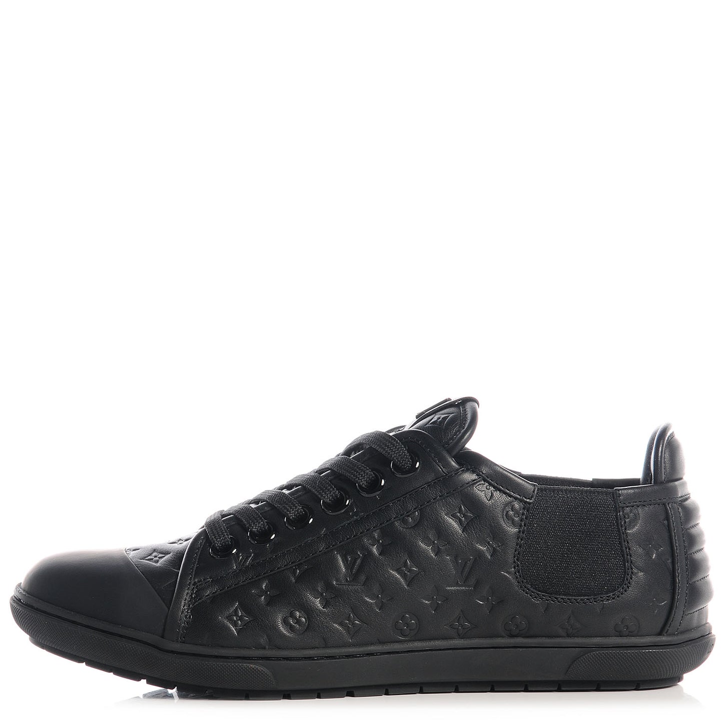 Calfskin Embossed Monogram Toucan Sneakers 38 Black