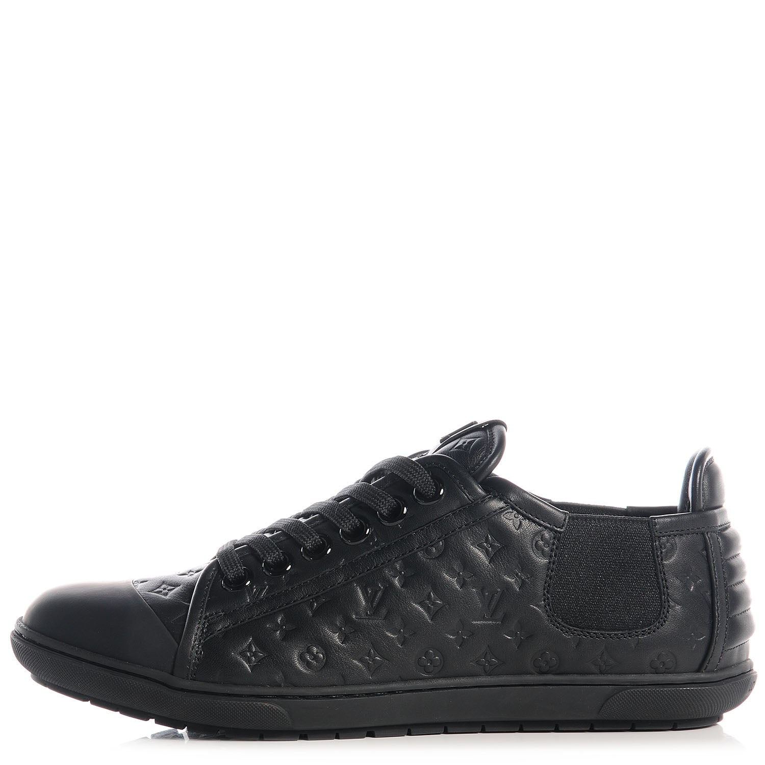 Louis Vuitton Calfskin Embossed Monogram Toucan Sneakers 38 Black 1 of 6