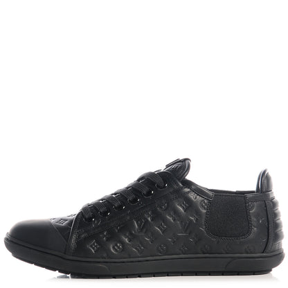 Louis Vuitton Calfskin Embossed Monogram Toucan Sneakers 38 Black 1 of 6