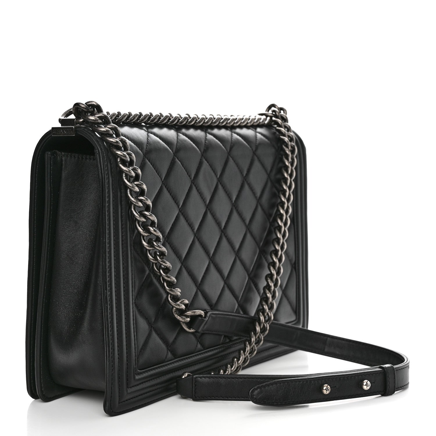 Chanel Calfskin Quilted Large Boy Flap Black 2 of 11