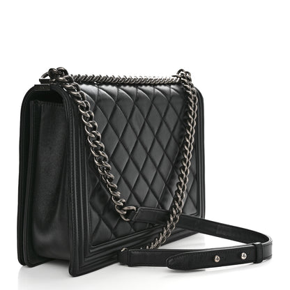 Chanel Calfskin Quilted Large Boy Flap Black 2 of 11