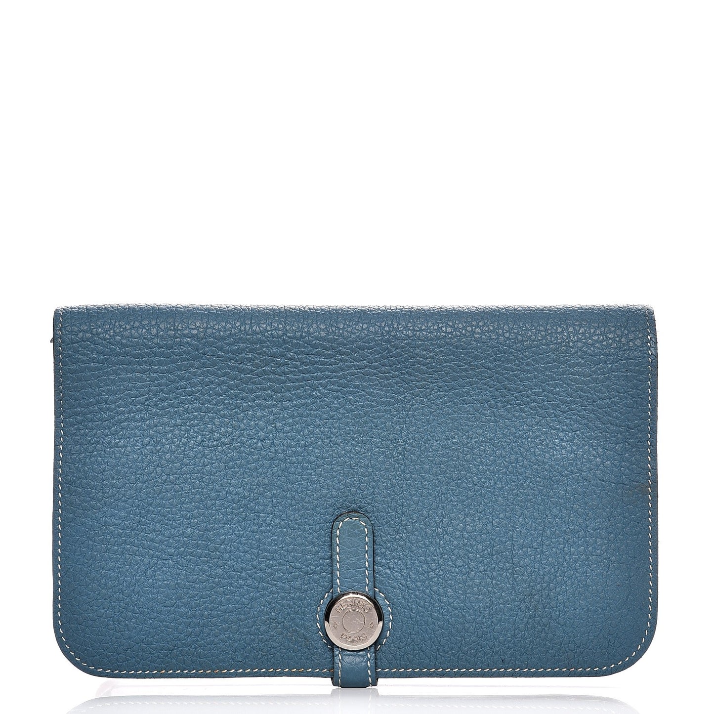 Togo Dogon Duo Wallet Blue Jean
