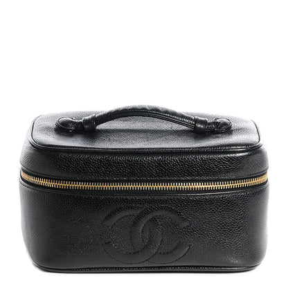 Chanel Caviar Vanity Cosmetic Case Black 1 of 8