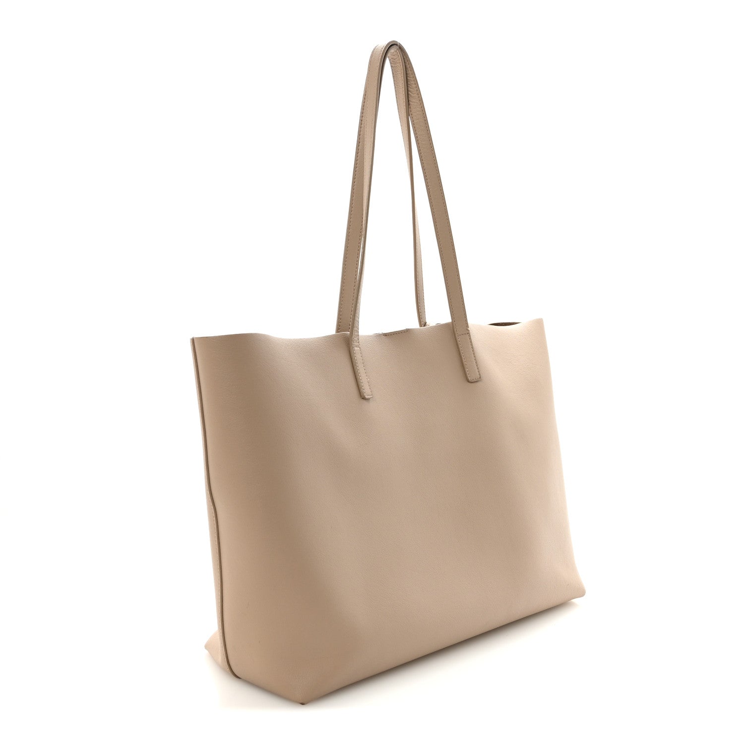 Saint Laurent Calfskin Large Shopping Tote Dark Beige 4 of 10