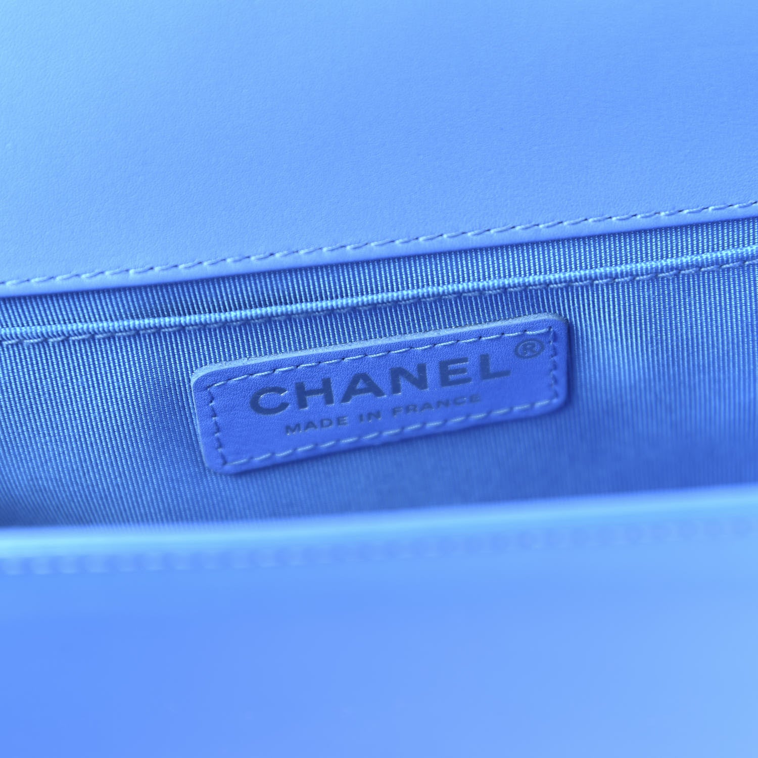 Chanel Patent Calfskin Quilted Medium Boy Flap Blue 9 of 11