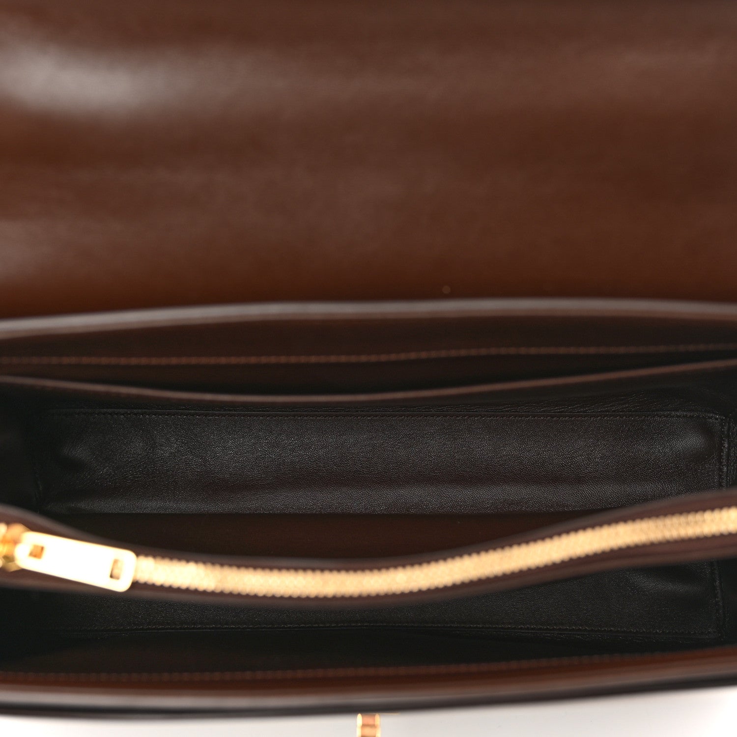 Celine Satinated Calfskin Medium 16 Top Handle Bag Brown 5 of 13