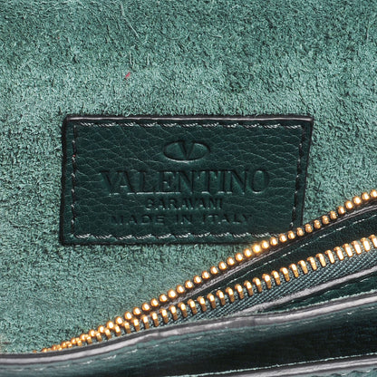 Valentino Garavani Grained Calfskin Mini C Rockee Scarab Fringe Shoulder Bag Light Emerald 7 of 9