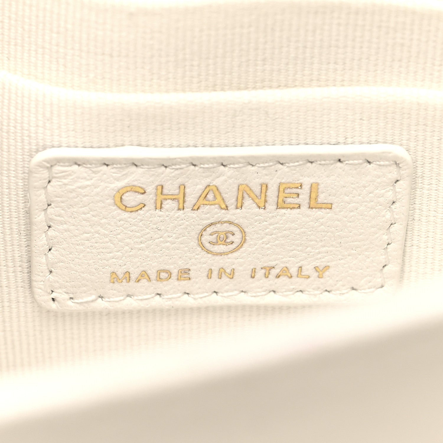 Chanel Shiny Crumpled Calfskin Quilted Clutch Bag White 6 of 10