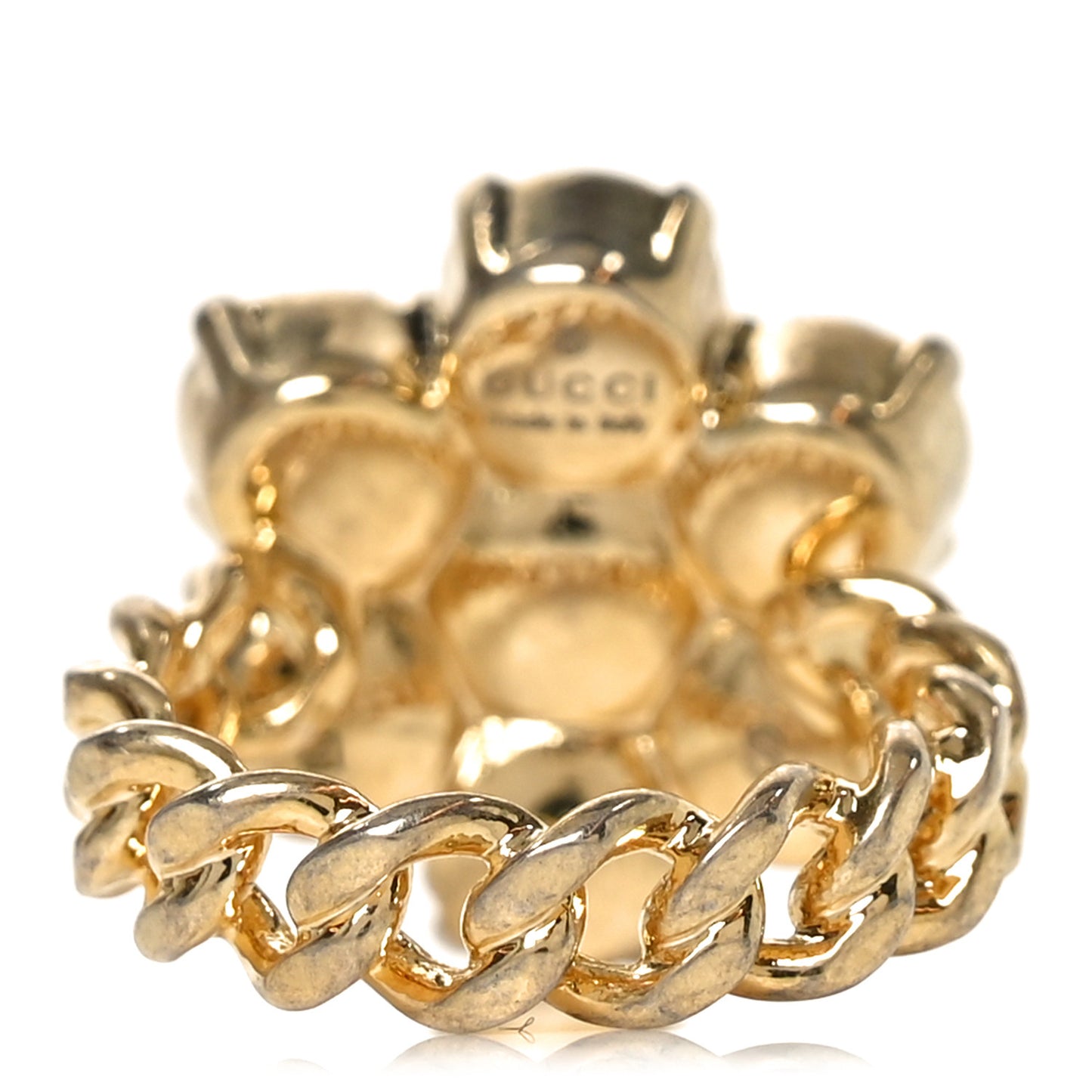 Metal Pearl Double G Ring S 52 6 Gold
